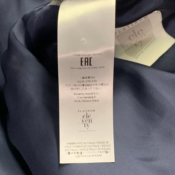 ELEVENTY Size 42 Tan Brown Glenplaid Wool Cashmere Leather Trim Toggle Coat - Picture 12 of 12